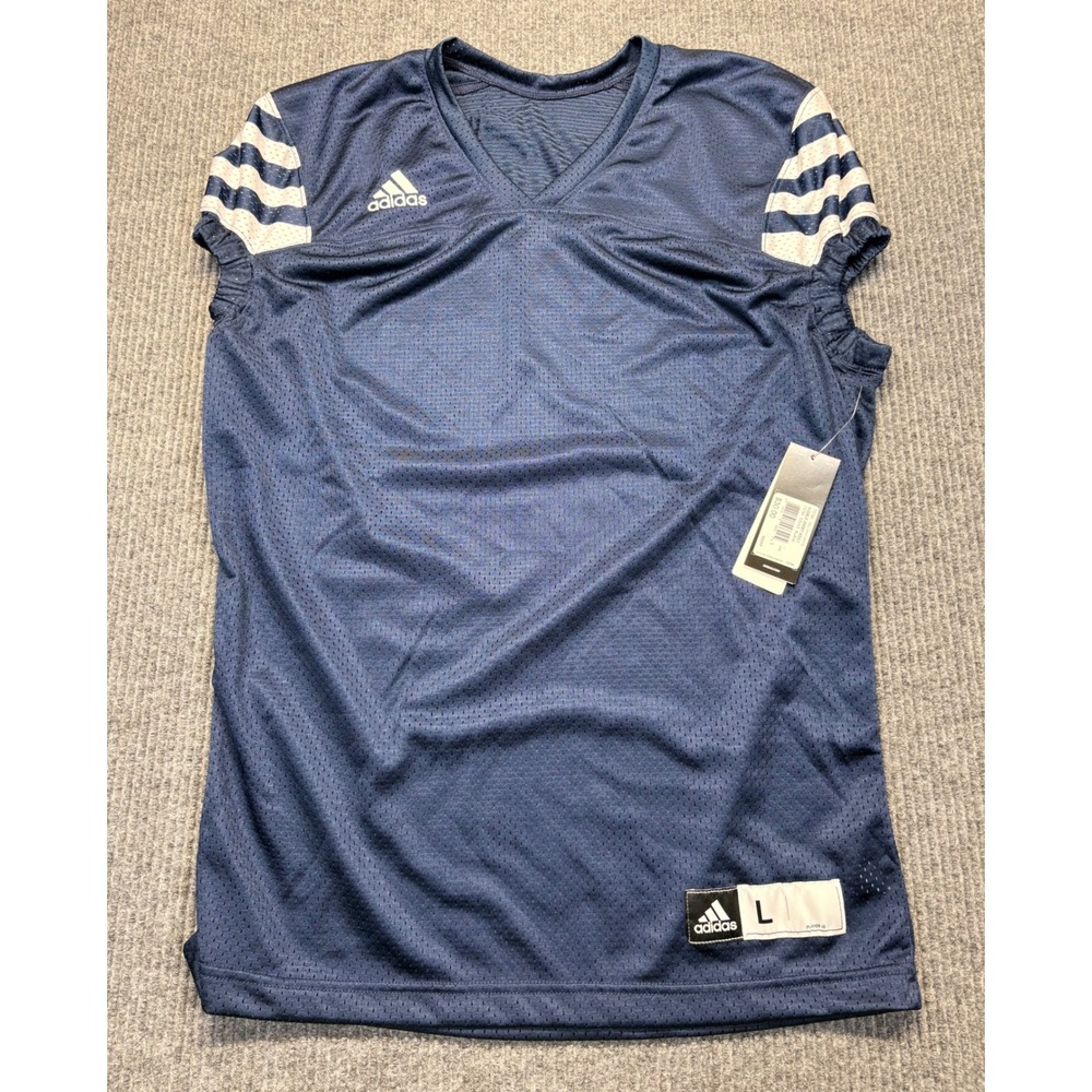 Adidas Audible Jersey Adult Collegiate Navy White Mesh Football 7379A Mens L NWT